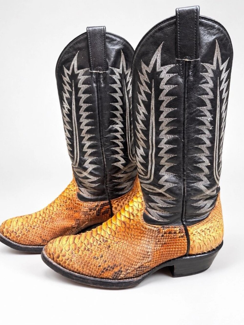 Cowtown W808 Genuine Python Snakeskin Cowboy Boots Men's 8.5